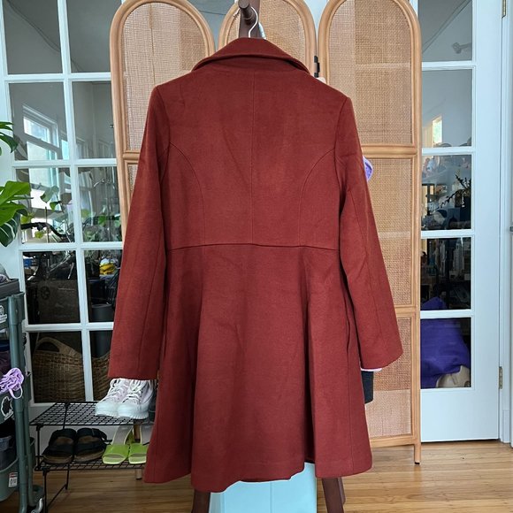 Modcloth Princess Highway Red Wool-blend Coat - Picture 6 of 9